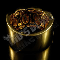 18k Gold Rhodium Iced Cuban Link Ring