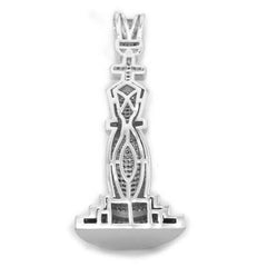 18k White Gold Iced Chess Pendant with Rope Chain