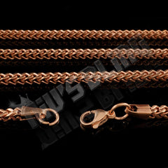 18K 4mm Rose Gold Franco Chain