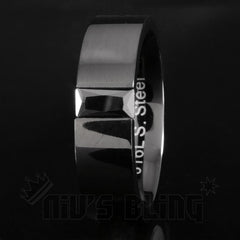 8mm Stainless Steel Rectangular Wedding Ring