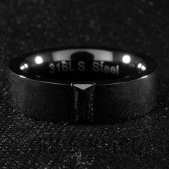 8mm Stainless Steel Rectangular Wedding Ring