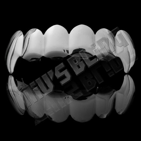 18k Silver Vampire Fang Grillz