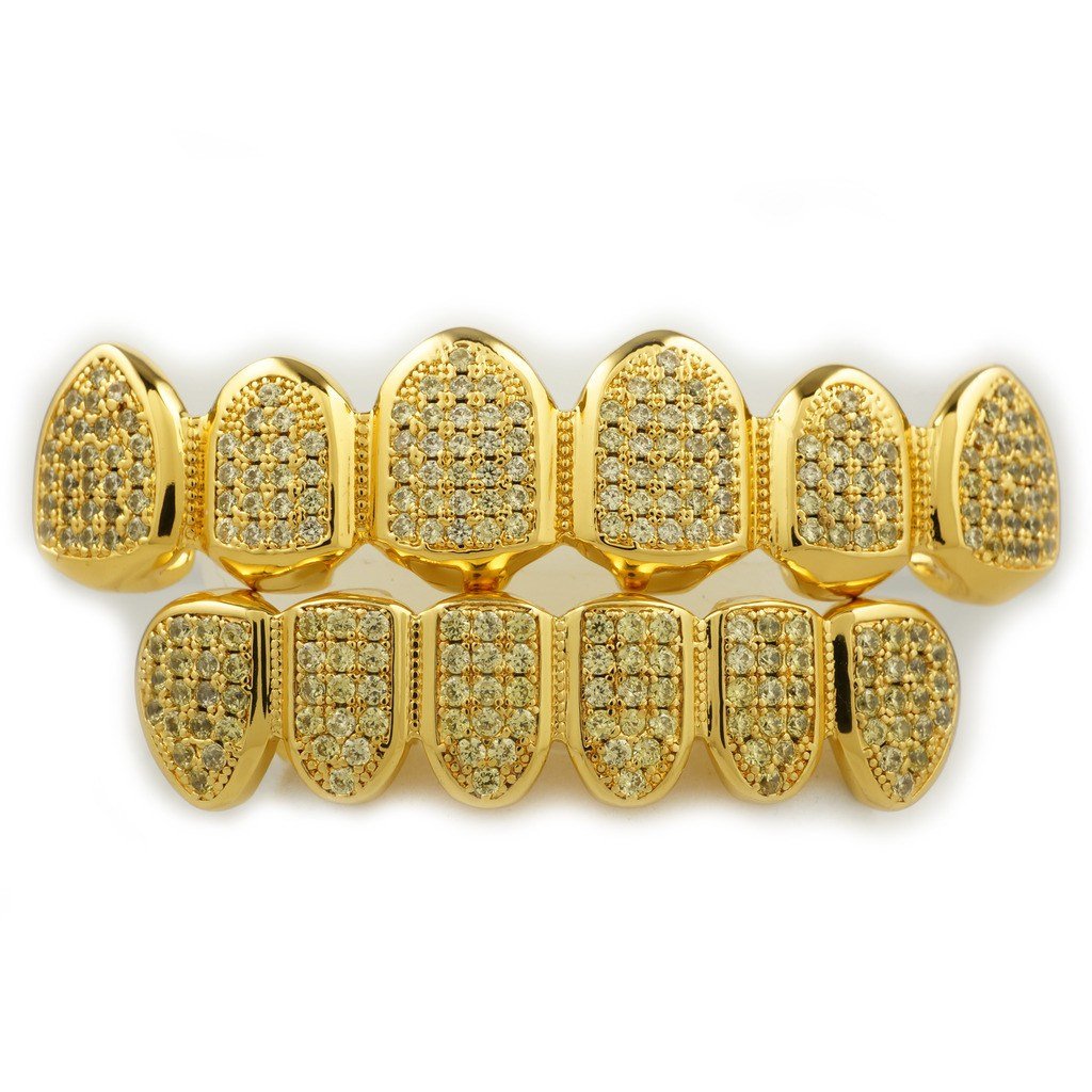 18k Canary Gold Top Bottom Grillz