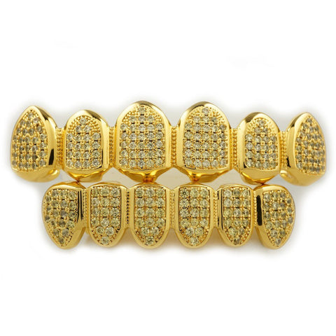 18k Canary Gold Top Bottom Grillz