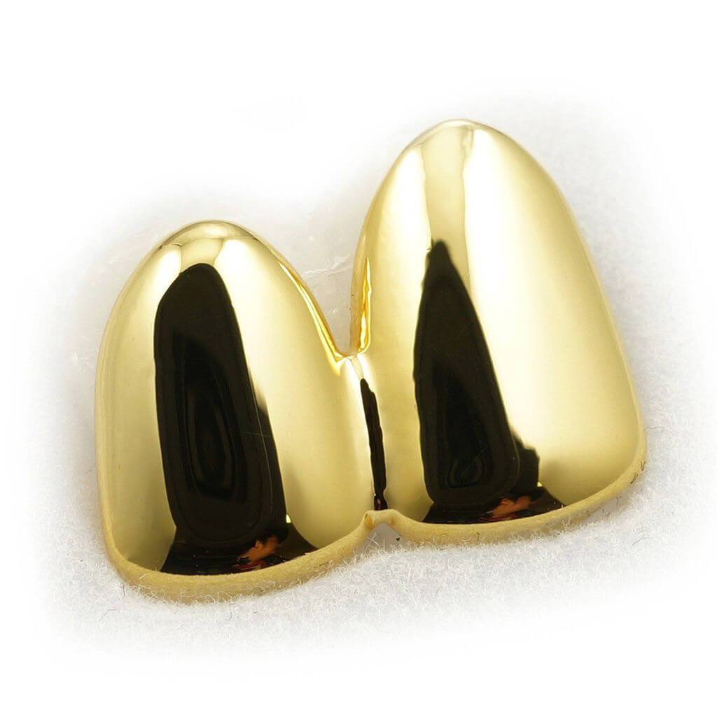 Gold Double Top Two Tooth Cap