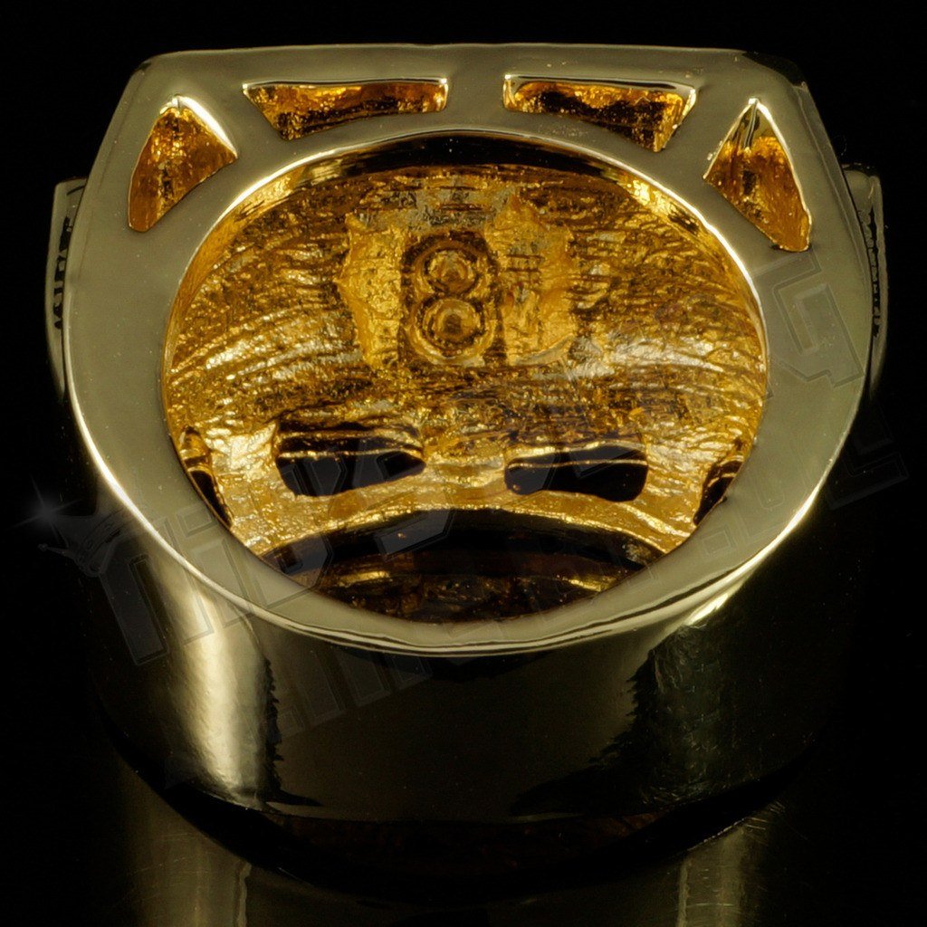 14k Gold Iced Rectangular Pinky Ring