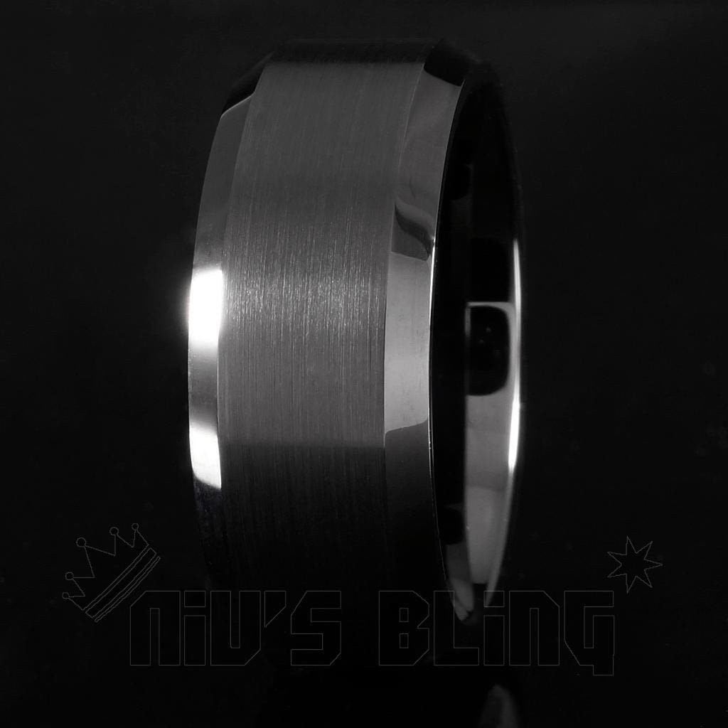 Black Tungsten Carbide Ring 8MM