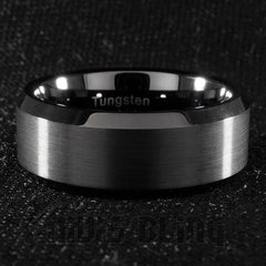 Black Tungsten Carbide Ring 8MM