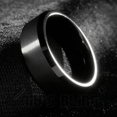 Black Tungsten Carbide Ring 8MM