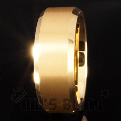 18K Gold Tungsten Carbide Ring 8MM
