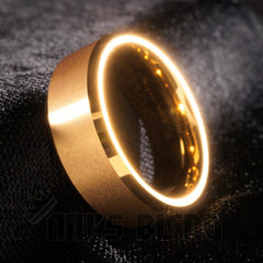 18K Gold Tungsten Carbide Ring 8MM