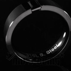 6mm Stainless Steel Rectangular Wedding Ring