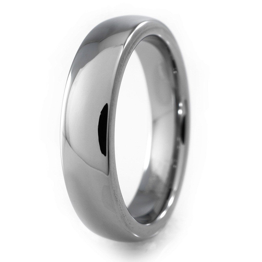 Tungsten Carbide Silver Polished Wedding Ring