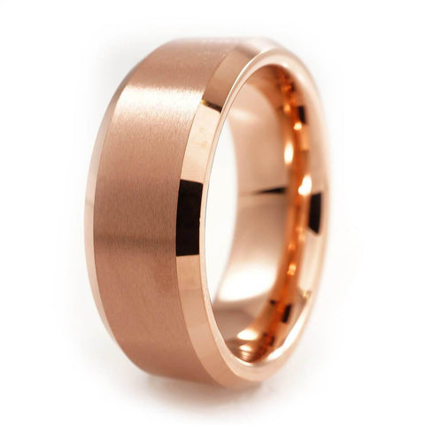 Rose Gold Tungsten Carbide Ring 8MM