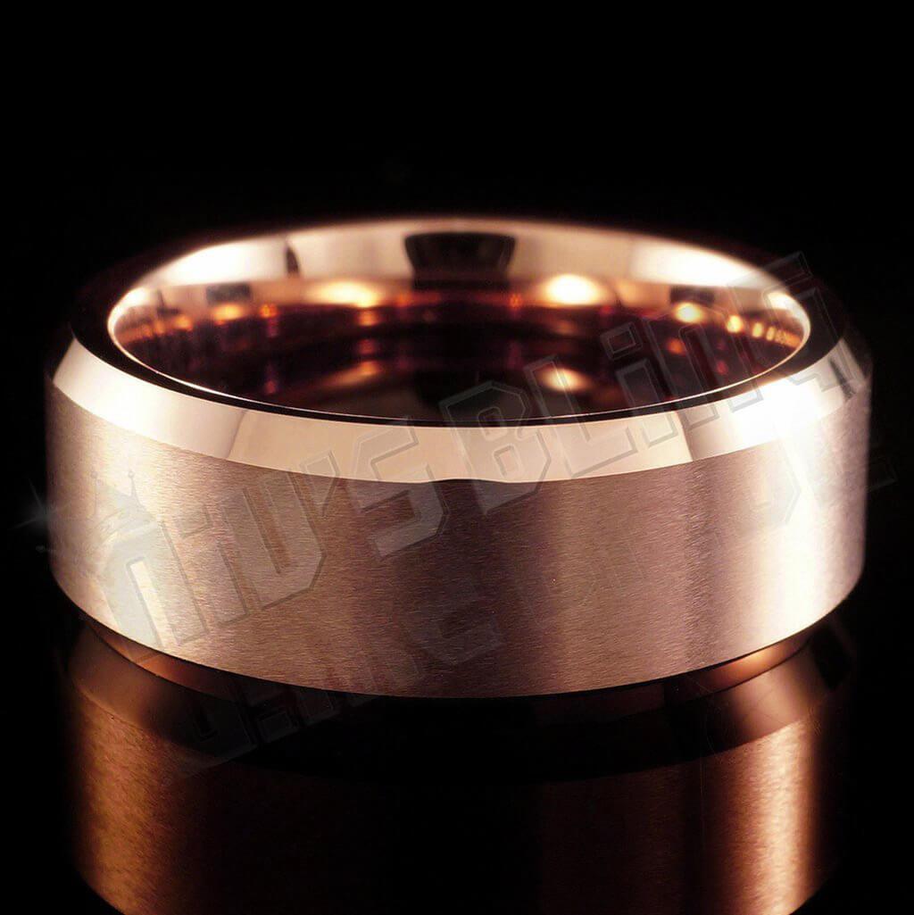 Rose Gold Tungsten Carbide Ring 8MM