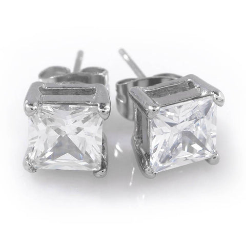 Stainless Steel Square Stud Earrings