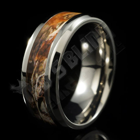 Titanium Realtree Camo Inlay Ring