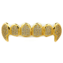 18k Gold Vampire Dracula Fangs Grillz